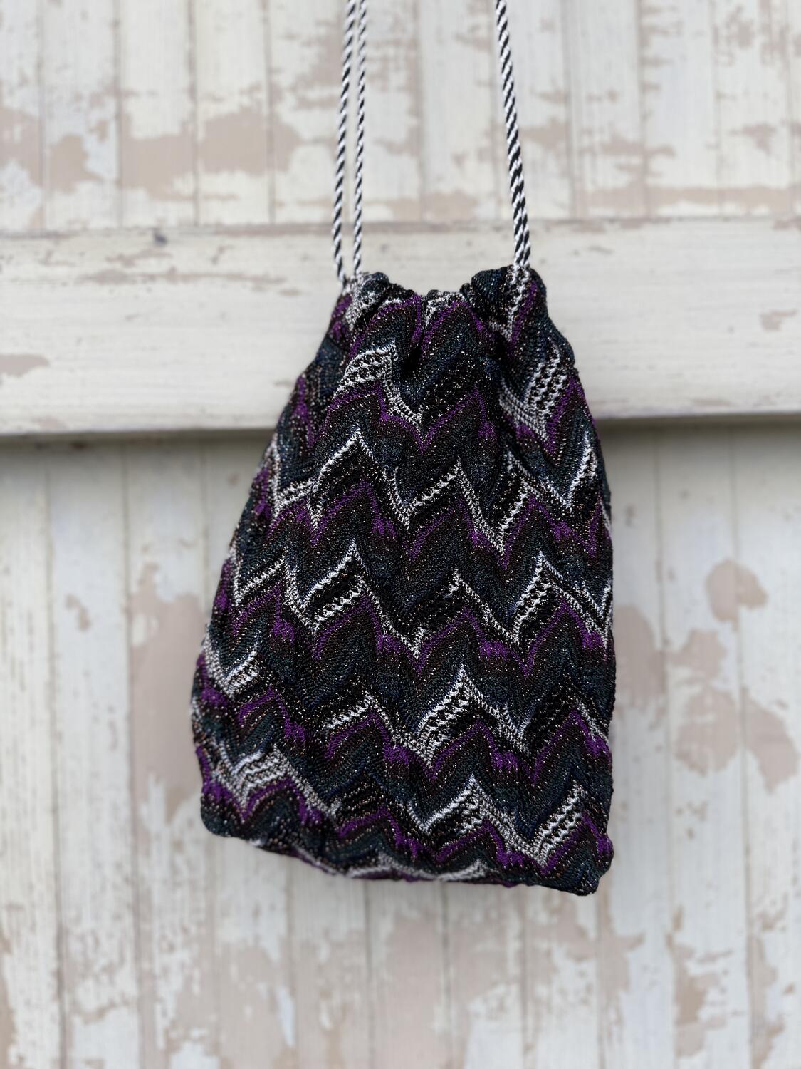 Secchiello  sfumature ottanio melanzana 