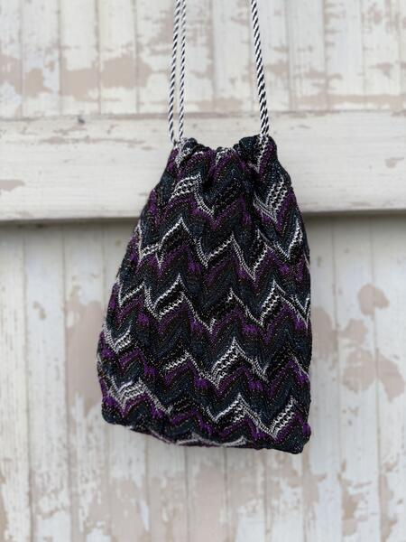 Secchiello  sfumature ottanio melanzana 