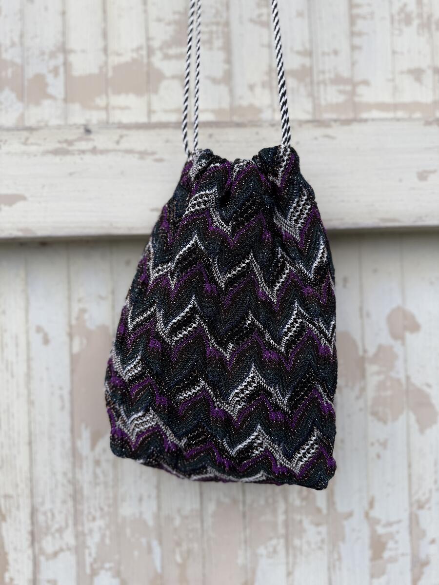 Secchiello  sfumature ottanio melanzana 