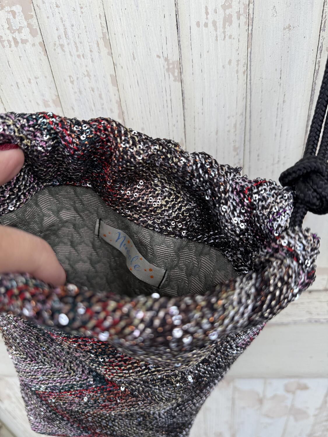 Secchiello  zig zag a micro paillettes 