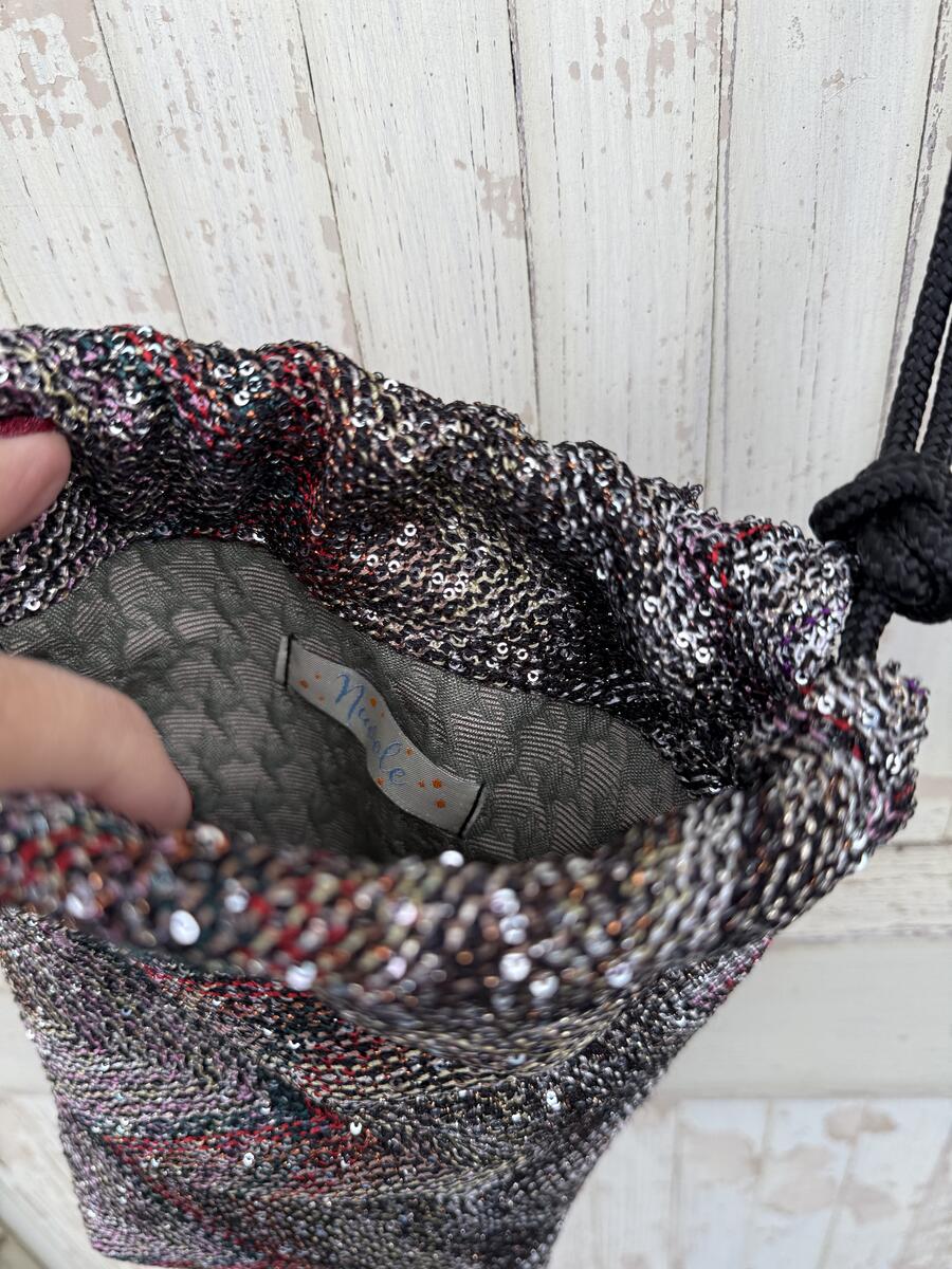 Secchiello  zig zag a micro paillettes 