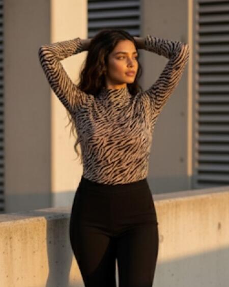 Body tigrato velato vari colori taglia unica