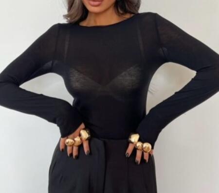 Body semitrasparente in caldo cotone vari colori taglia unica