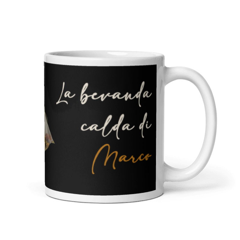 Tazza bevanda calda con nome personalizzabile