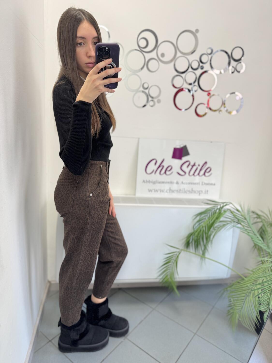 NOVITÀ Jeans mom fit maculato