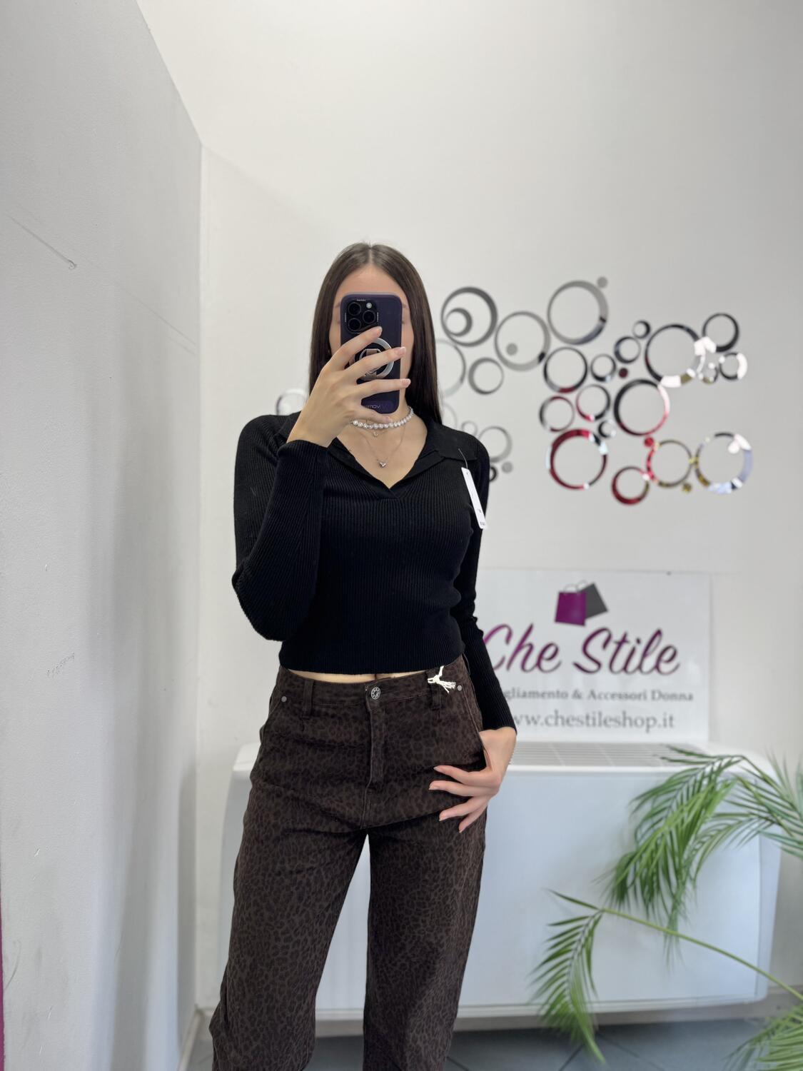 NOVITÀ Jeans mom fit maculato