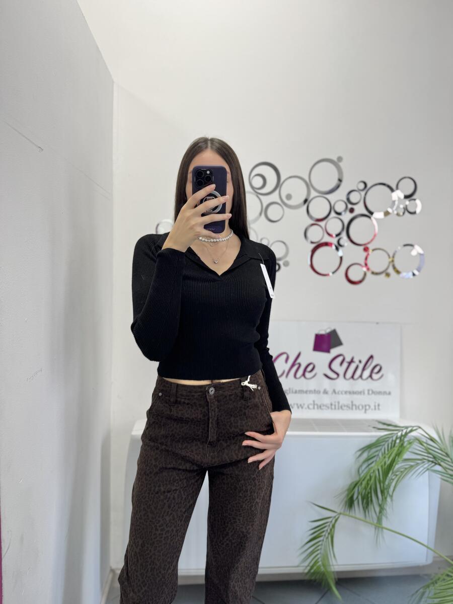 NOVITÀ Jeans mom fit maculato