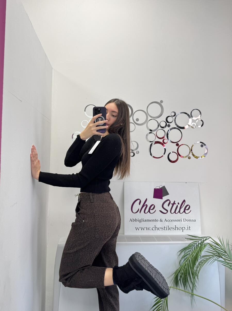 NOVITÀ Jeans mom fit maculato