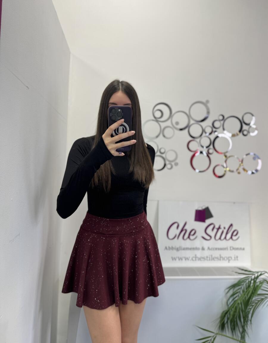 NOVITÀ Mini gonna voulant brillantinata