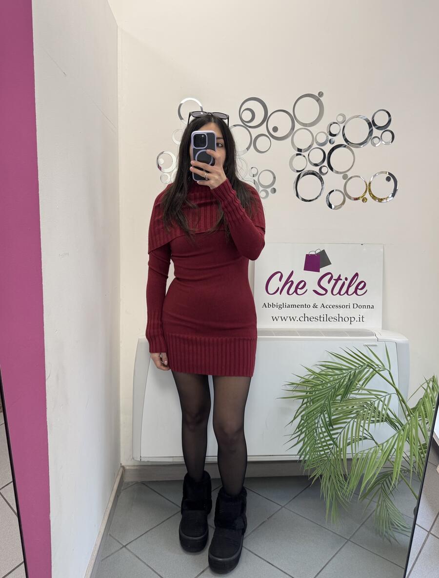 NOVITÀ Abito in maglina collo ad anello