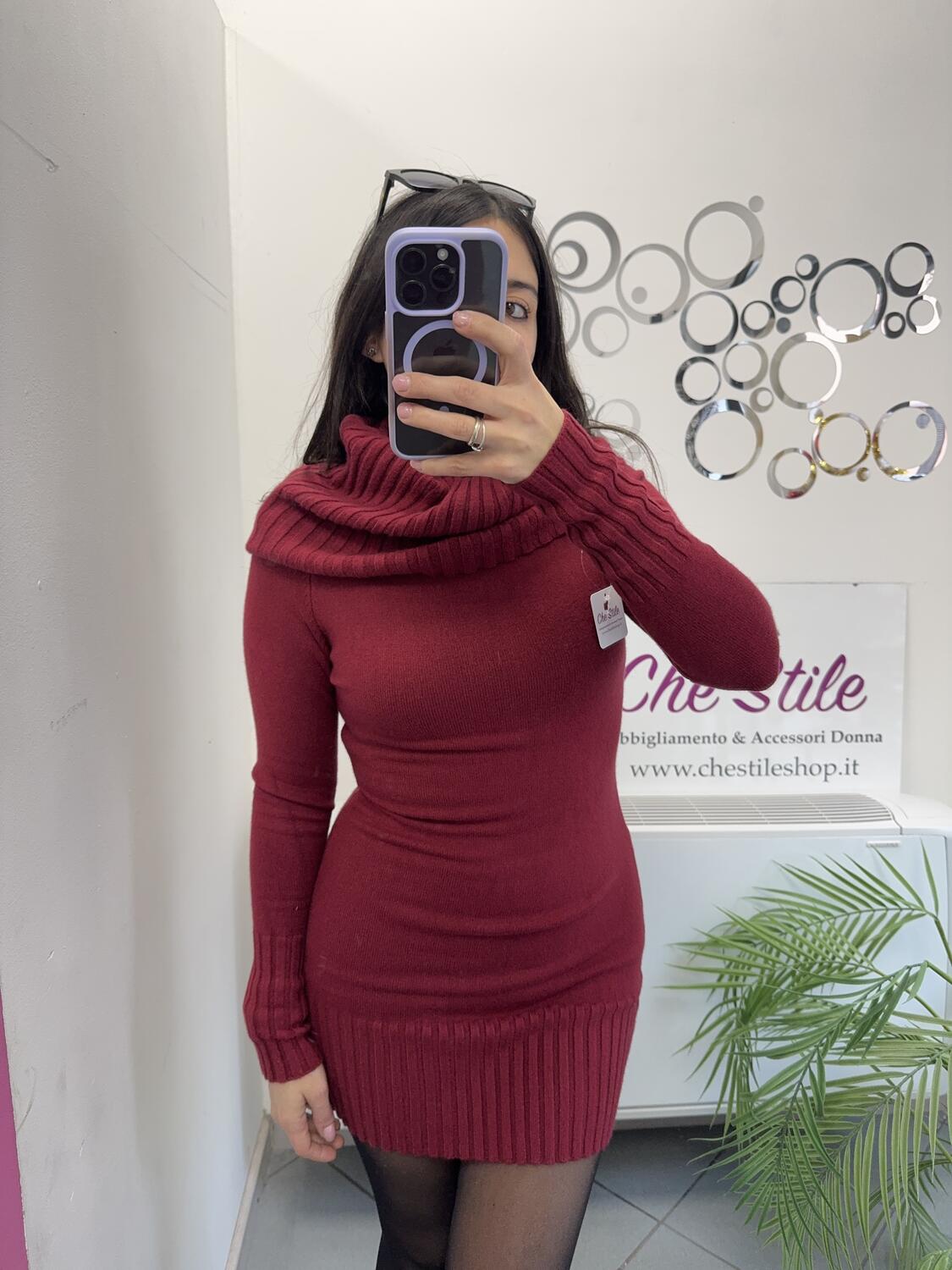 NOVITÀ Abito in maglina collo ad anello