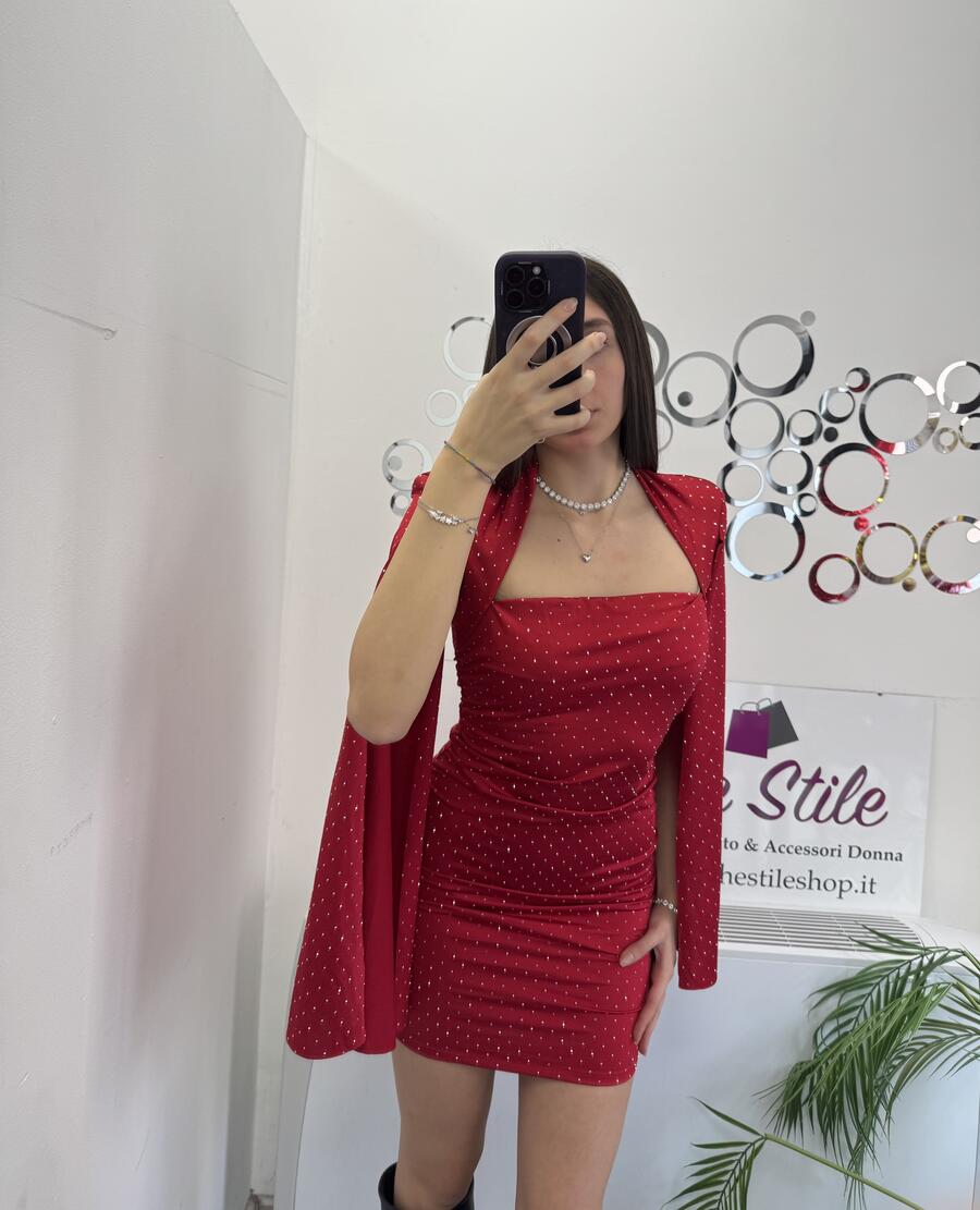 NOVITÀ Abito brillantinato maniche con spacchi