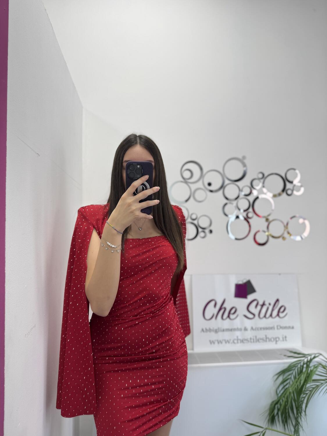 NOVITÀ Abito brillantinato maniche con spacchi