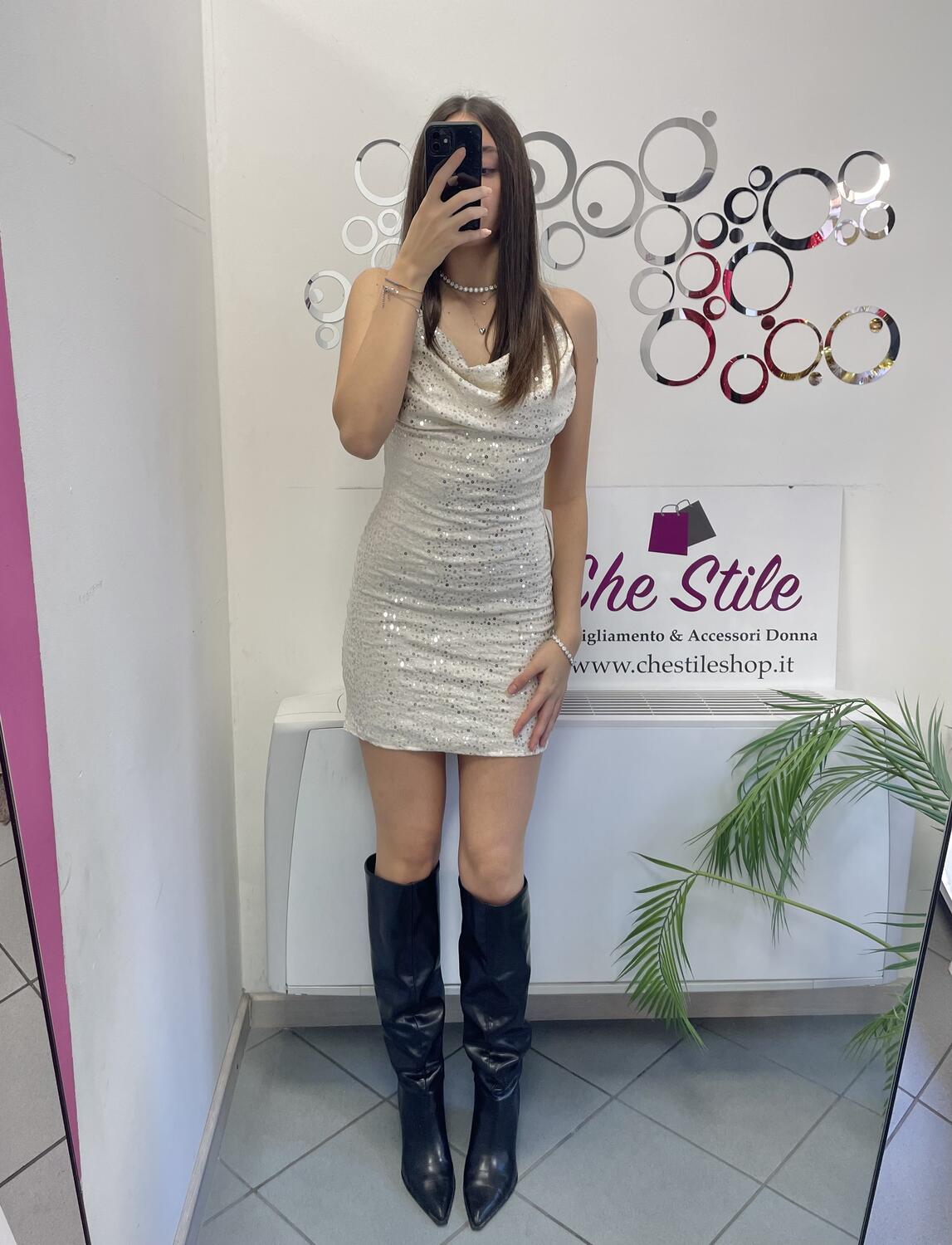 NOVITÀ Abitino paillettes schiena nuda