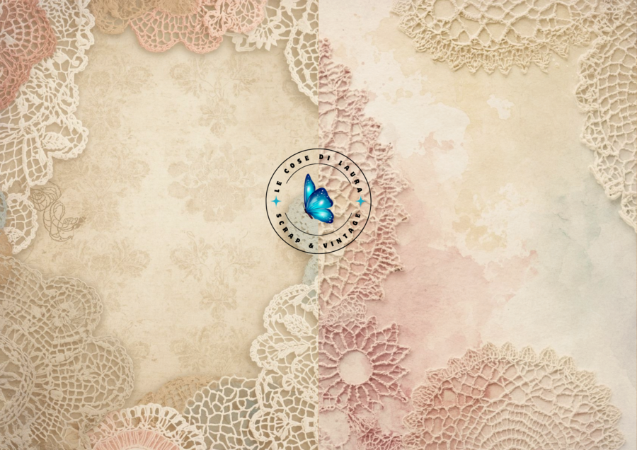 Kit digitale per Junk Journal Laces and Crochet