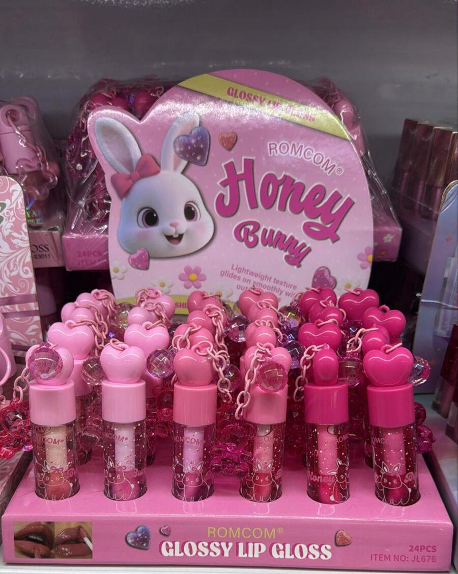 ROMCOM GLOSSY LIP GLOSS + PORTACHIAVE 