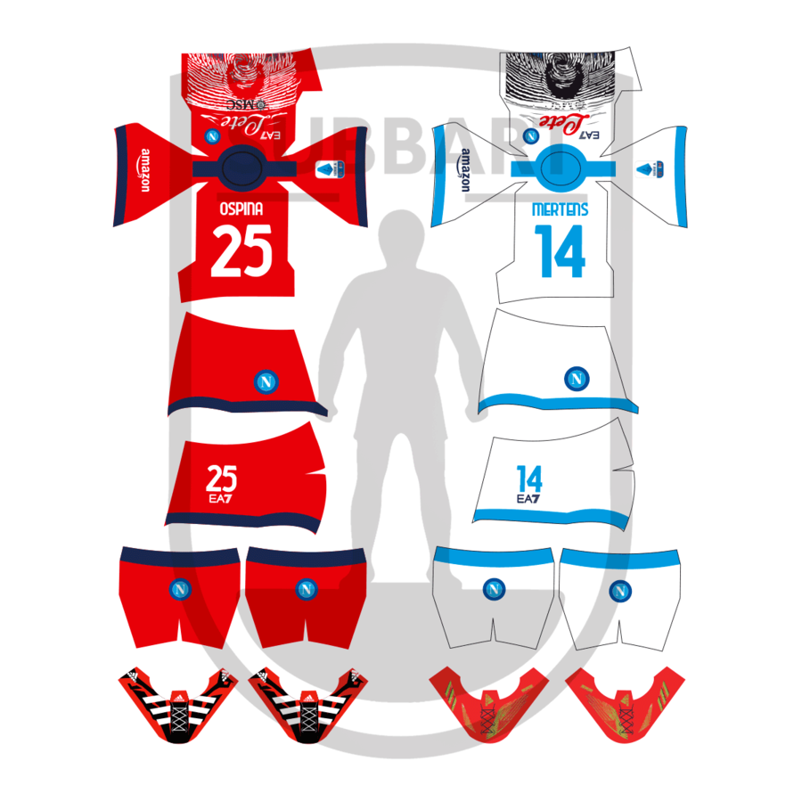 DECALS NAPOLI MARADONA 2021-22 2 MAGLIA