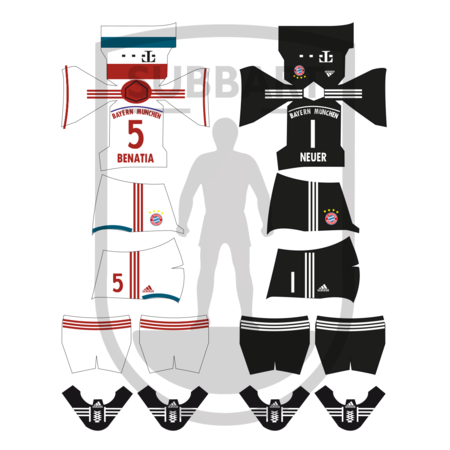 DECALS BAYERN MONACO 2014/15 2 maglia