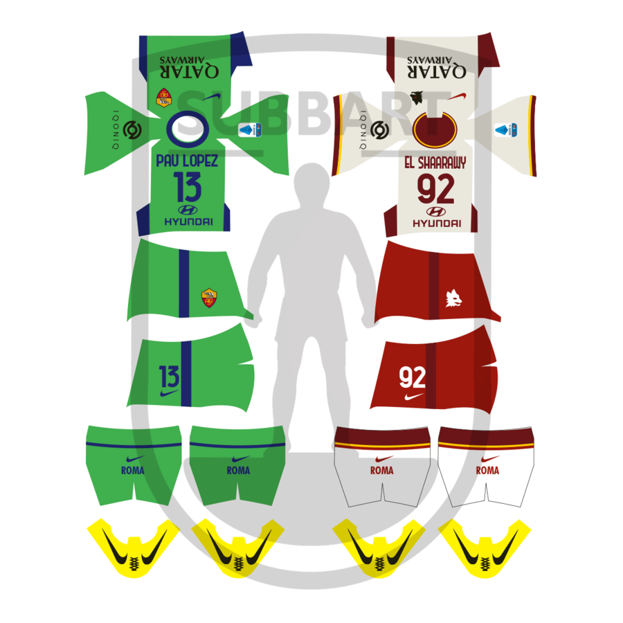 DECALS ROMA 2020-21 2 MAGLIA