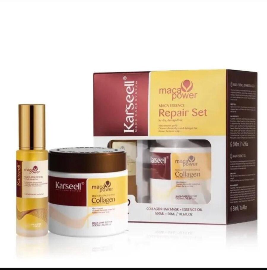 KARSEELL REPAIR SET MASCHERA CAPELLI DA 500 ML + OLIO CAPELLI DA 500 ML