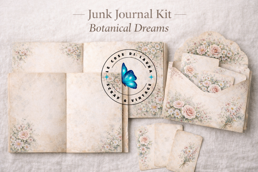 Kit digitale per Junk Journal "Botanical Dreams"