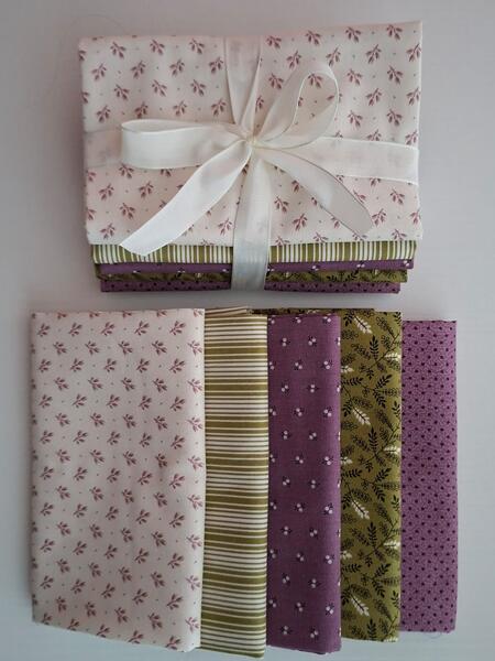 PACK 8 - tessuti americano coordinati 5 fat quarter (5 pz da 50x55 cm) 