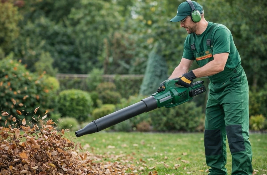 Soffiatore a Batteria Senza Fili 68V + Caricatore con 2 Batterie 5000mAh 