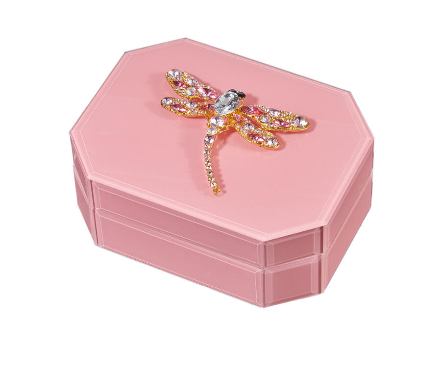 Portagioie in vetro colorato rosa – L'Oca Nera, Collezione Fashion 2026