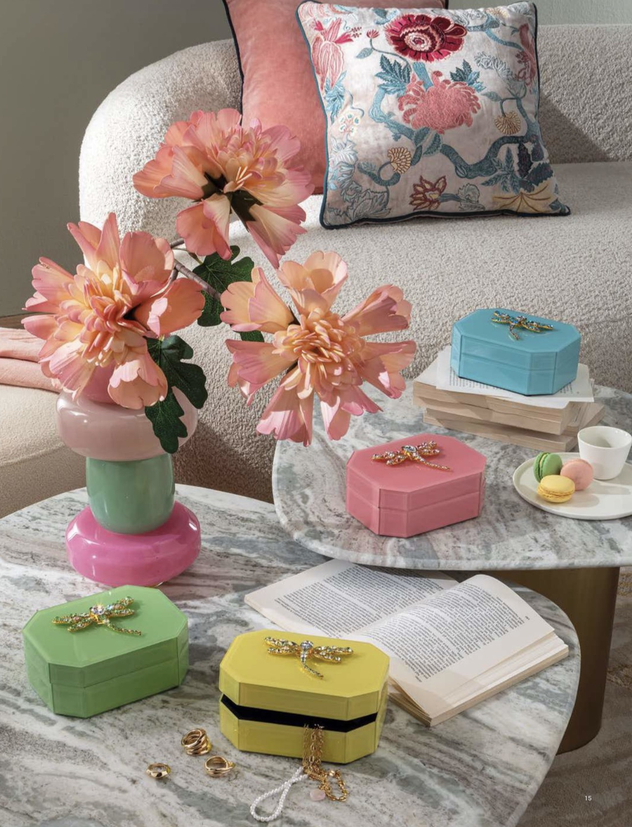 Portagioie in vetro colorato azzurro – L'Oca Nera, Collezione Fashion 2026