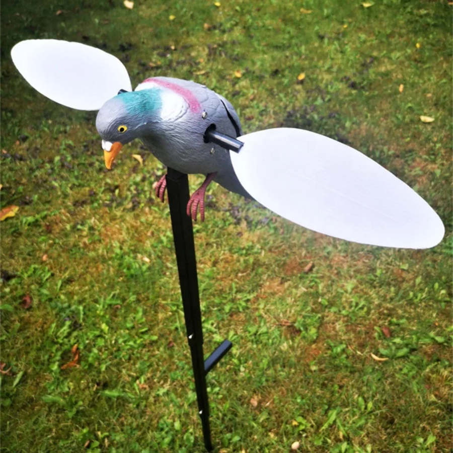 Stampo Colombaccio ad Ali Rotanti con Telecomando, esca elettronica realistica per il richiamo dei colombacci