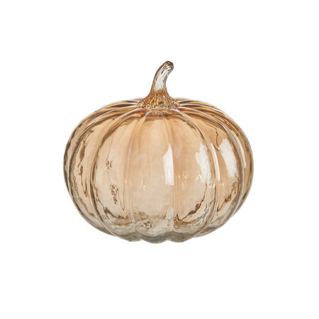 L’Oca Nera – Zucca Decorativa piccola in Vetro Ambra Modern Country