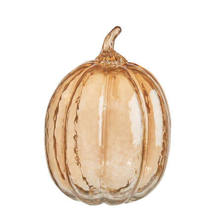 L’Oca Nera – Zucca Decorativa grande in Vetro Ambra Modern Country