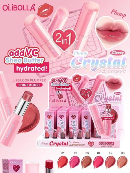 OLIBOLLA PLUMP CRYSTAL 2 IN 1 LIPSTICK