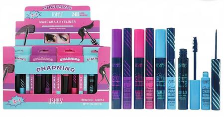 USHAS CHARMING 24H 2 IN 1 MASCARA + EYELINER 