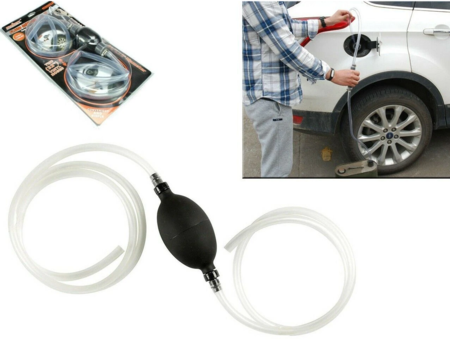 Pompa aspira liquidi a sifone travaso benzina gasolio diesel olio tubo di gomma