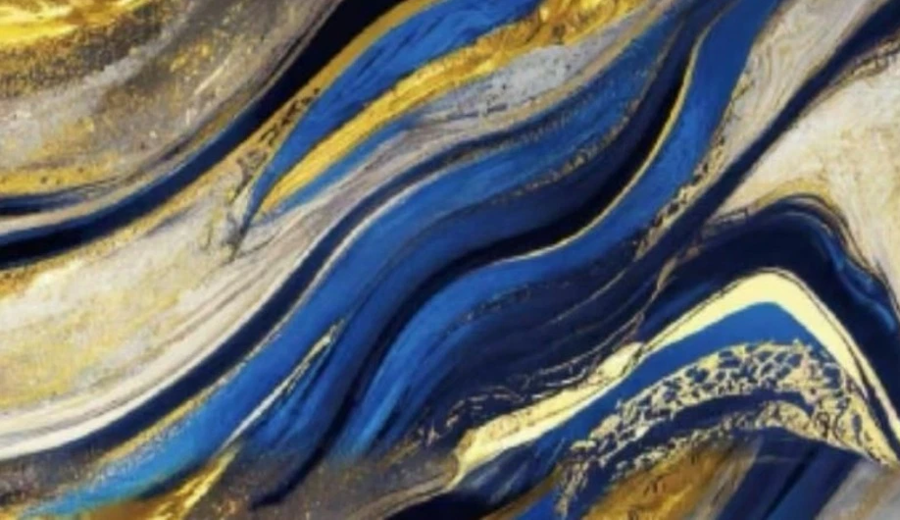 PANNELLO ADESIVO EFFETTO MARMO CON ORO BLU NERO PVC DECORAZIONE 120 X 300cm