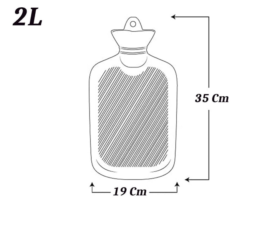 Borsa Acqua Calda In Gomma Capacita 2L Classica Pile Copertura Sfoderabile