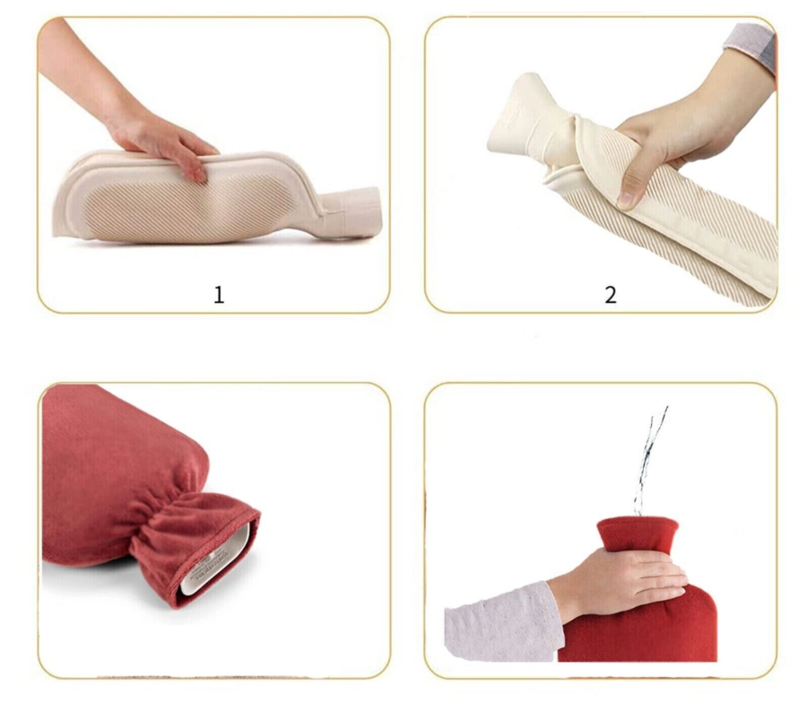 Borsa Acqua Calda In Gomma Capacita 2L Classica Pile Copertura Sfoderabile