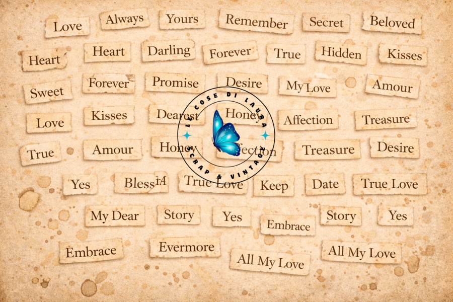 Vintage Love Letters - Kit digitale per Junk Journal