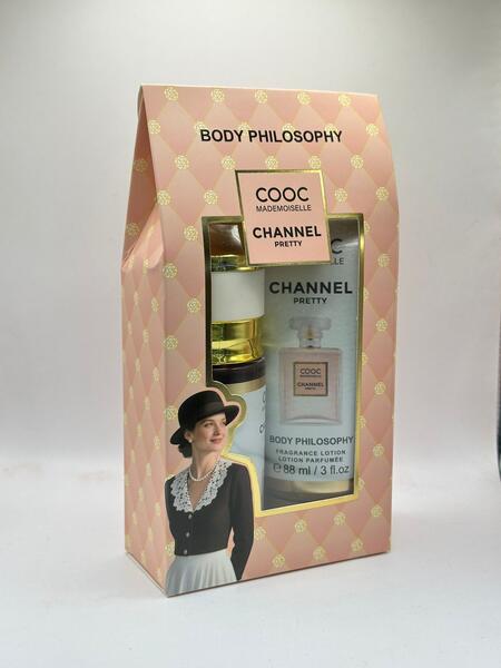 BODY PHILOSOPHY SET ACQUA PROFUMATA DA 88 ml+CREMA CORPO DA 88 Ml( similare COCO MADEMOISELLE)