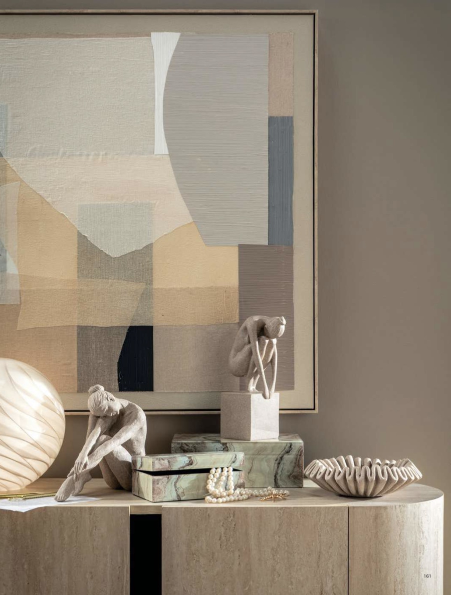 L’Oca Nera – Scultura decorativa donna in resina 14x8,5x27h