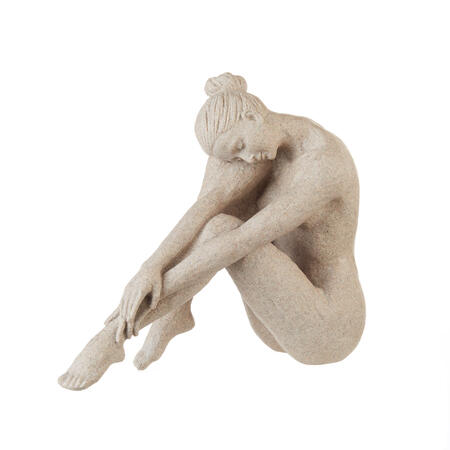 L’Oca Nera – Scultura decorativa donna in resina 26x12x22h