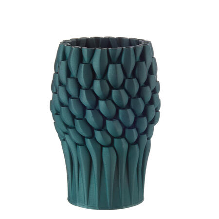 L’Oca Nera – Vaso basso in porcellana Ethno Chic ø19x27h