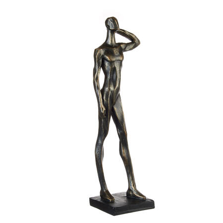 L’Oca Nera – Scultura decorativa Uomo in resina 15,5x11,5x47,5 cm