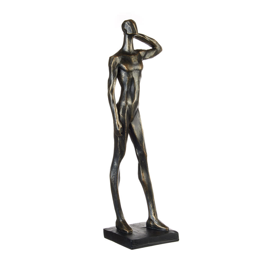 L’Oca Nera – Scultura decorativa Uomo in resina 15,5x11,5x47,5 cm