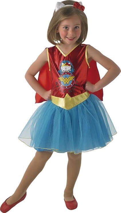 Costume Carnevale Hello Kitty Wonder Woman Taglia 3-4 anni - Rubies - 610304