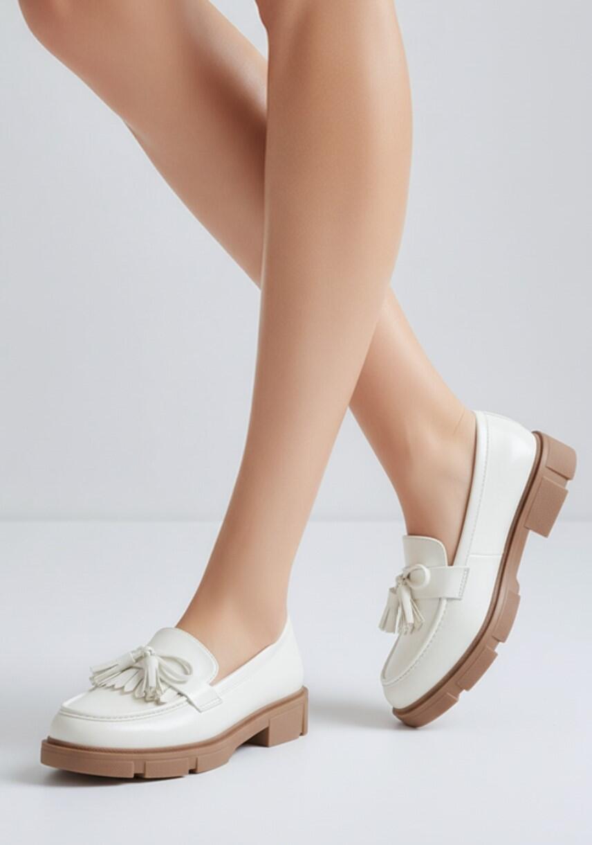 mocassino ecopelle con francia e fiocchetto 36/41