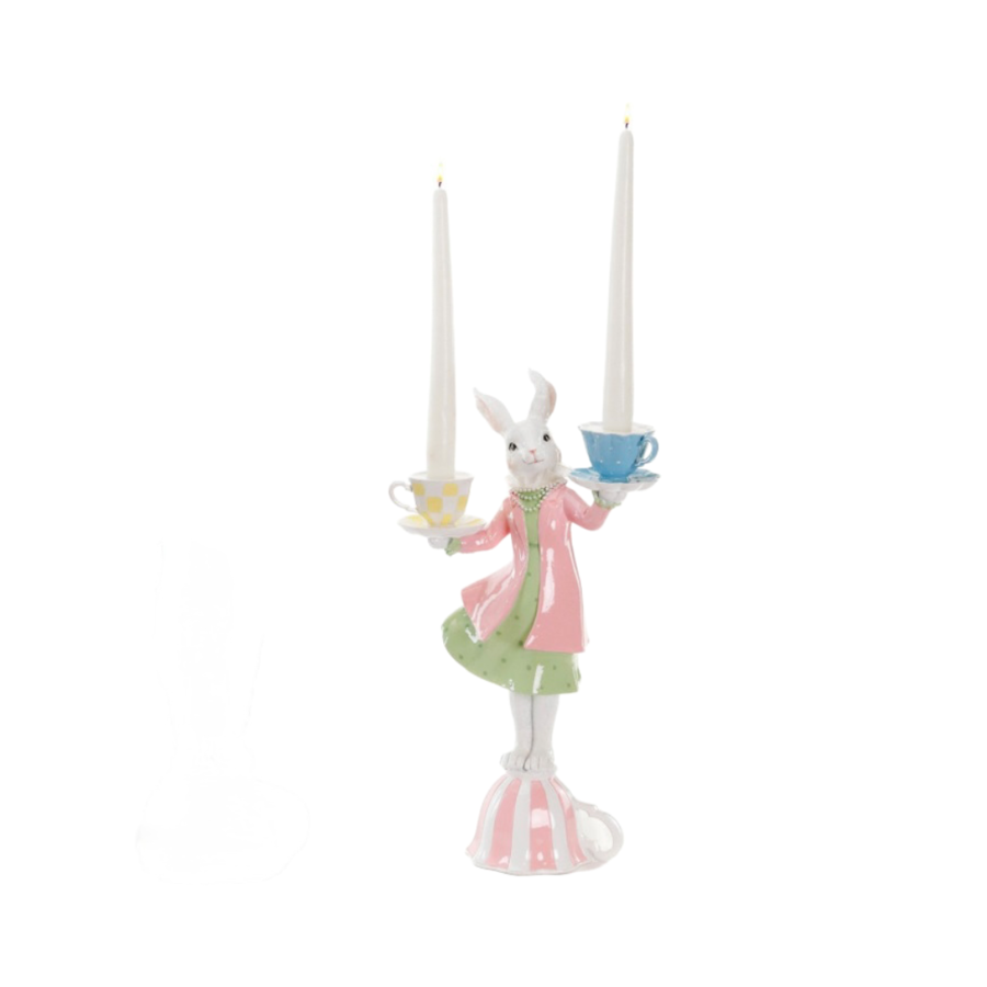 Goodwill – Mrs Bunny con Tazza Candelabro 41 cm (Rosa)