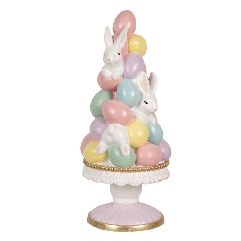 Clayre & Eef – Statuetta Decorativa Uovo in Ceramica Ø27×61 cm Multicolore