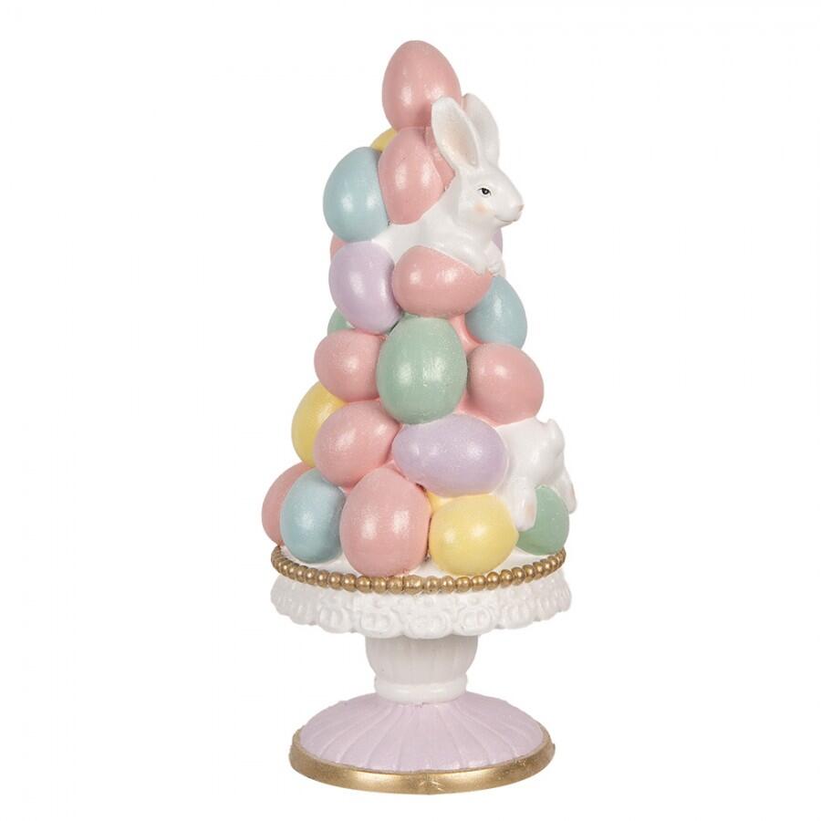 Clayre & Eef – Statuetta Decorativa Uovo in Ceramica Ø27×61 cm Multicolore